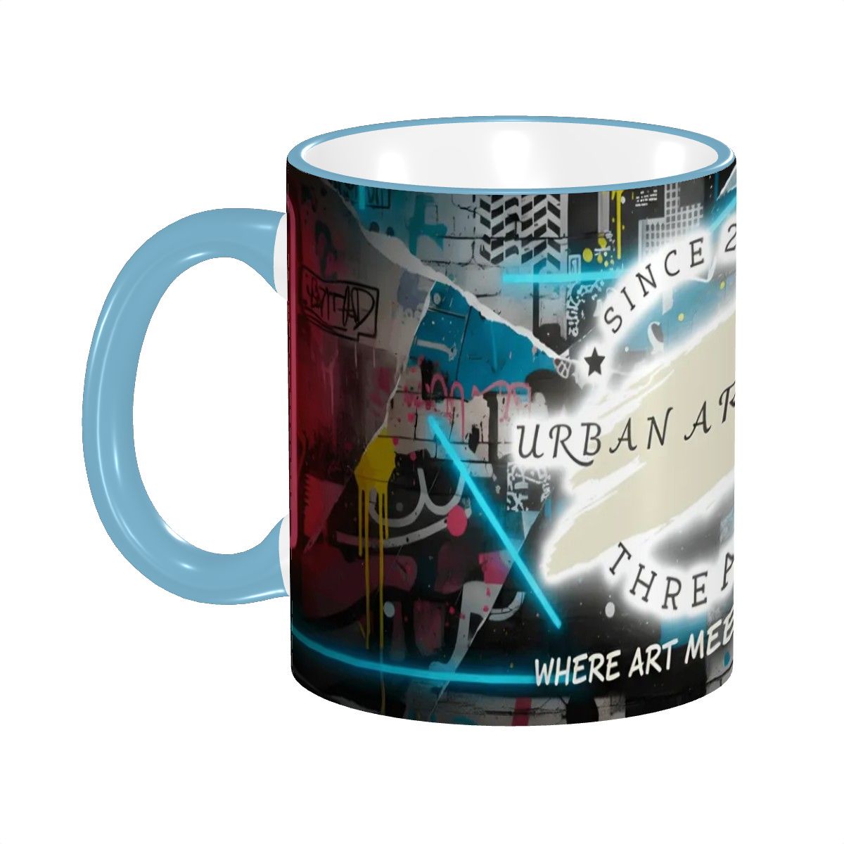 Urban Artistic Threads Colored Ceramic Coffee Mug (11oz) (All Over Print)