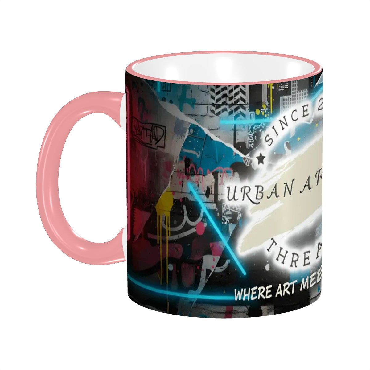 Urban Artistic Threads Colored Ceramic Coffee Mug (11oz) (All Over Print)