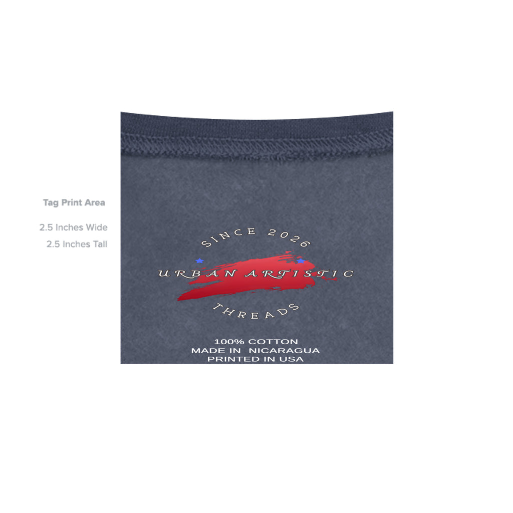 Close-up of a dark navy hoodie neckline, stitching, and tag area.