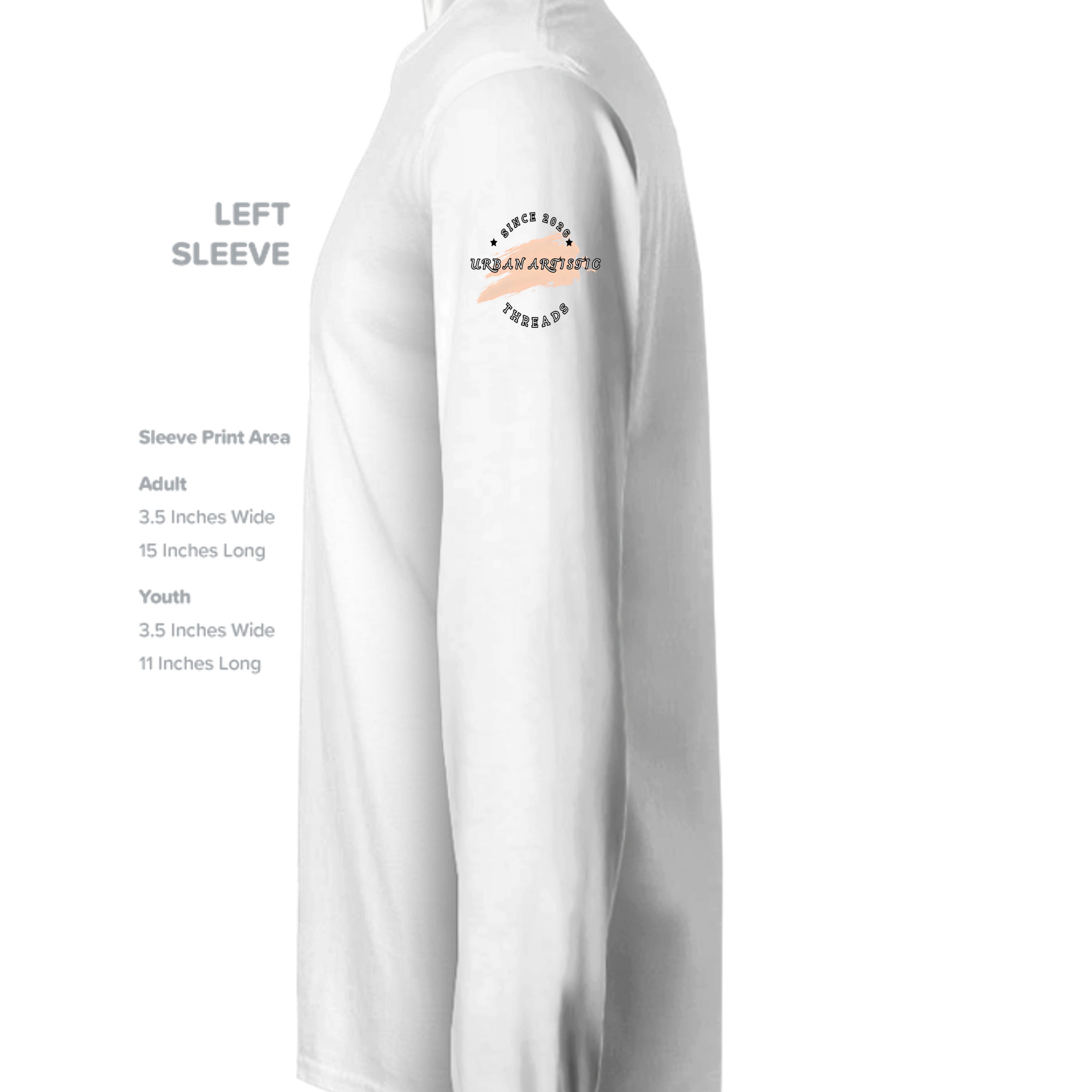 I'M AN UNPAID PROTESTER Premium Long Sleeve Shirt by Urban Artistic Threads, circular sleeve logo.