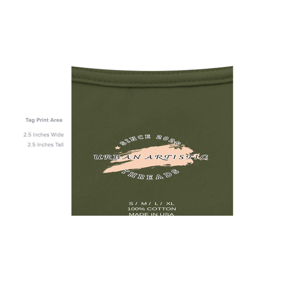 Olive-green Unpaid Protester Graphic Tee by Urban Artistic Threads with bold typography and activist icon.