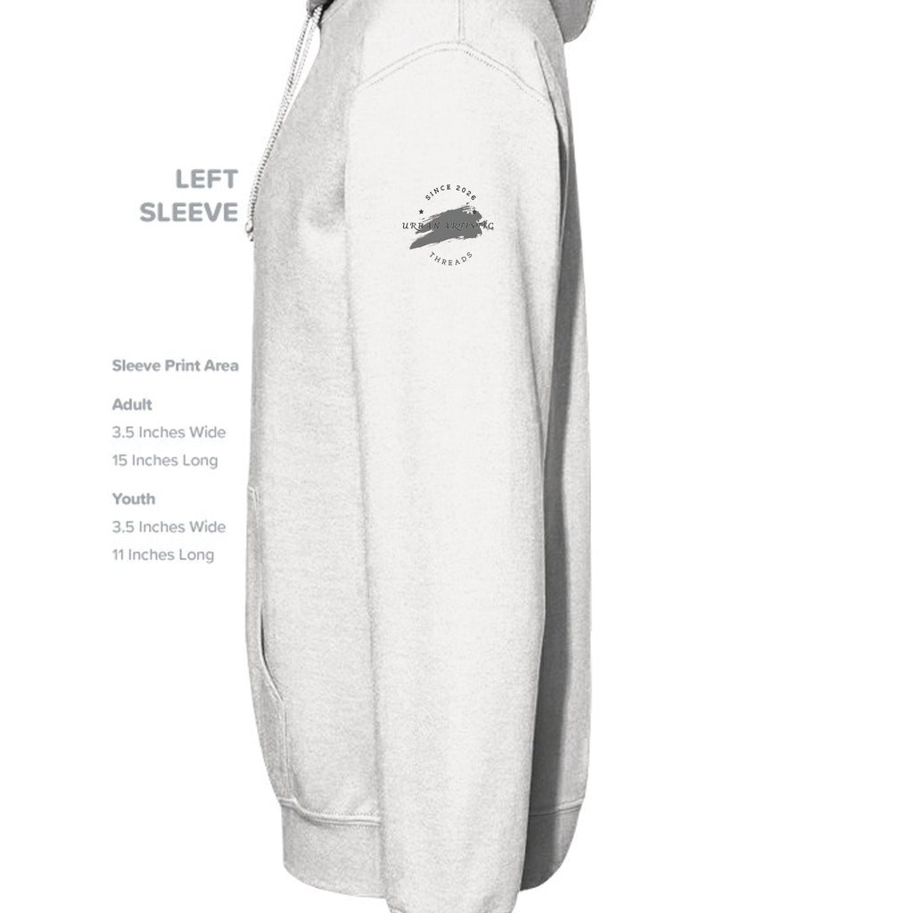 Skatekingz black and white hoodie with bold two-tone design for skateboarders and streetwear fans.