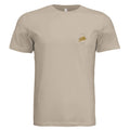 Urban Artistic Signature Logo Tee in beige with a 2026 paint-stroke emblem on the left chest.