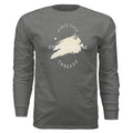 Urban Artistic Threads Foundations long sleeve tee with white signature logo and brush stroke on gray fabric