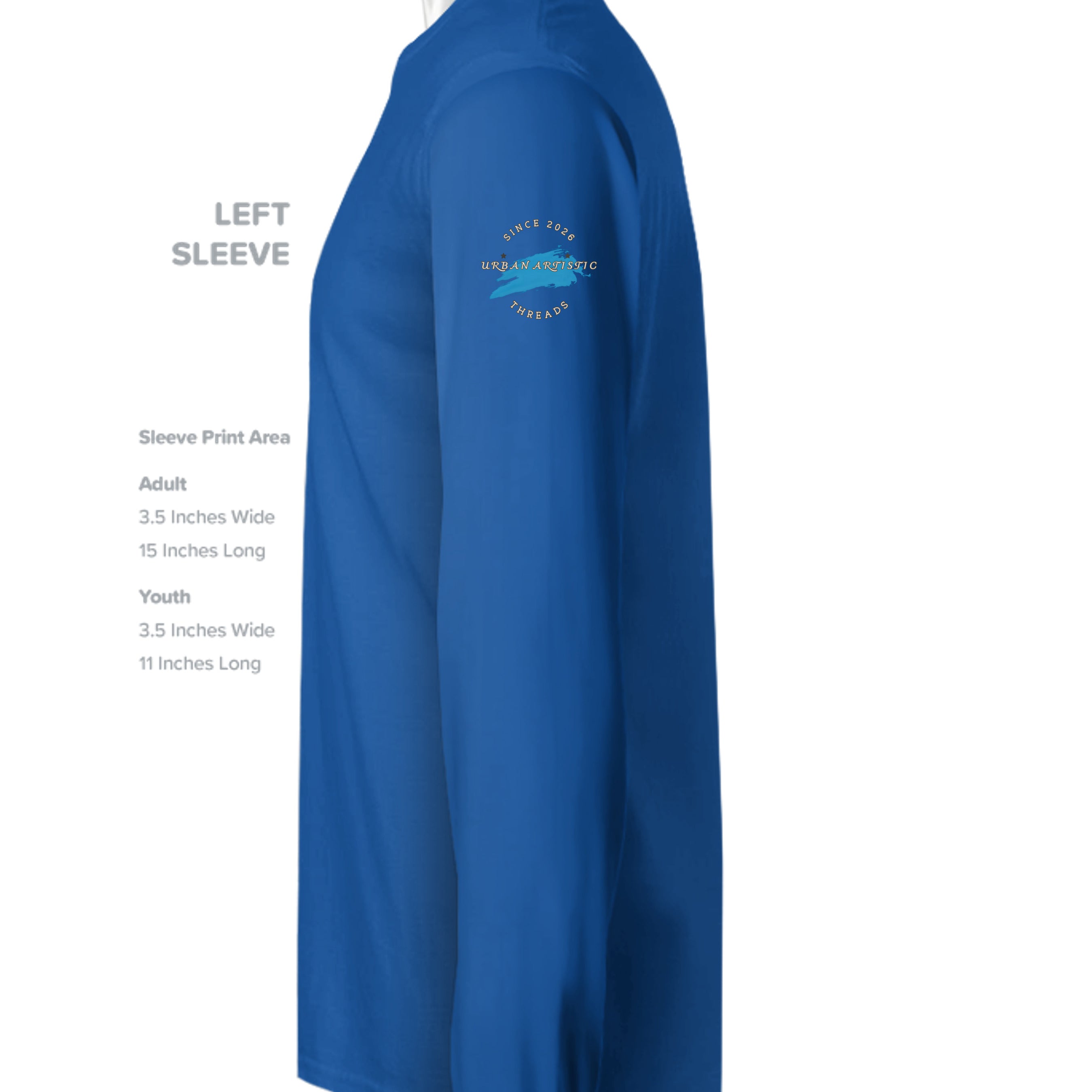 Urban Vandel: Defiance On Deck Long Sleeve in blue with circular chest logo.