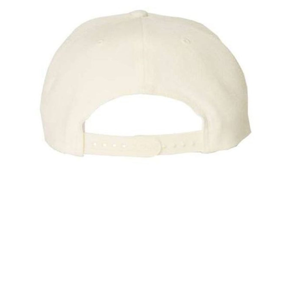 Back view of beige Urban Artistic Threads Premium Snapback Hat with adjustable strap.