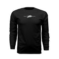 Black long sleeve tee featuring the Urban Artistic Threads signature logo with a grey brushstroke design on the chest.
