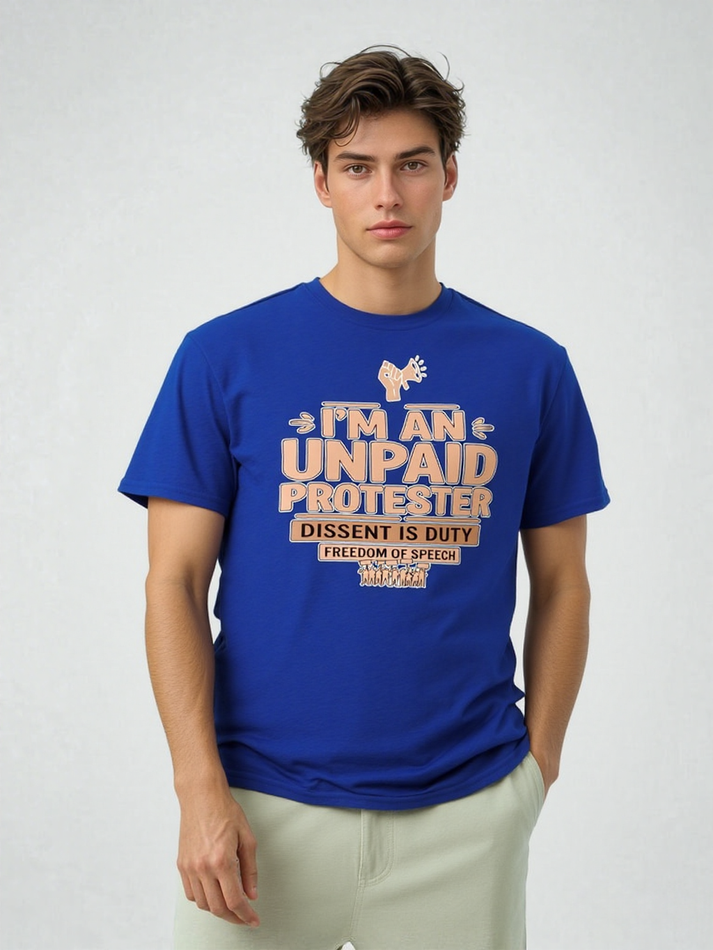 "Unpaid Protester" Graphic Tee – Urban Artistic Threads